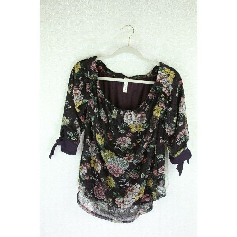 Perseption Concept Peasant Top floral